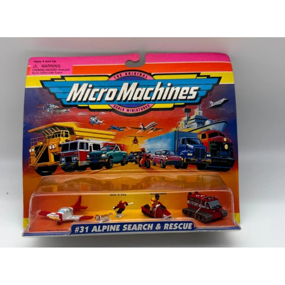 Vintage 1997 Galoob Micro Machines #31 Alpine Search & Rescue Sealed Set